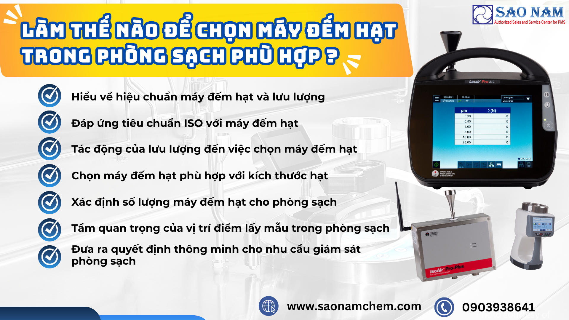 Làm thế nào để chọn máy đếm hạt phòng sạch phù hợp